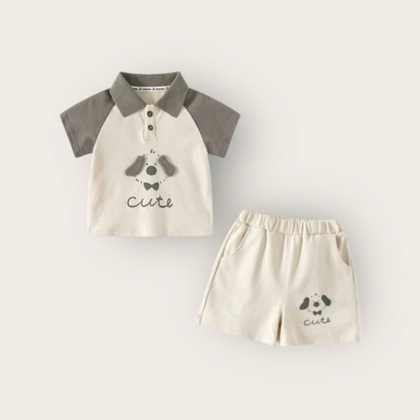 04625e83fb36496810275 Bộ polo tay ngắn hình chó cute