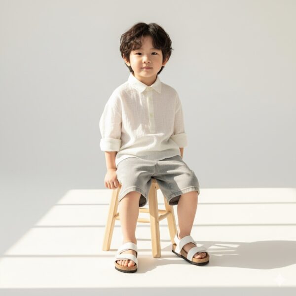 IMG_0474 Dép Birken trẻ em Happy Sandals White