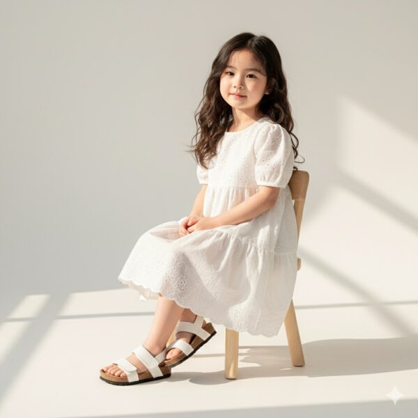 IMG_0479 Dép Birken trẻ em Happy Sandals White