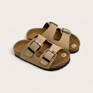 Dép Birken trẻ em Cozy Critter Slides Beige