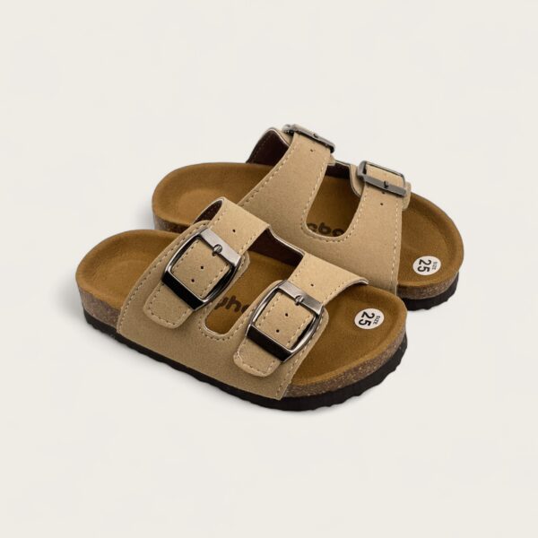 Dép Birken trẻ em Cozy Critter Slides Beige